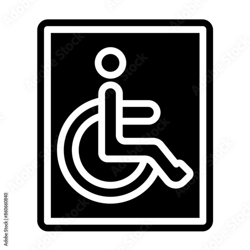 Vector Design Wheelchair Access Icon Style