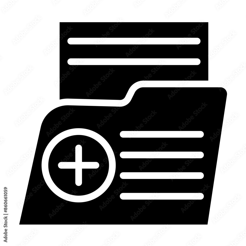 Vector Design Medical Records Folder Icon Style Vector Design Medical Records Folder Icon Style