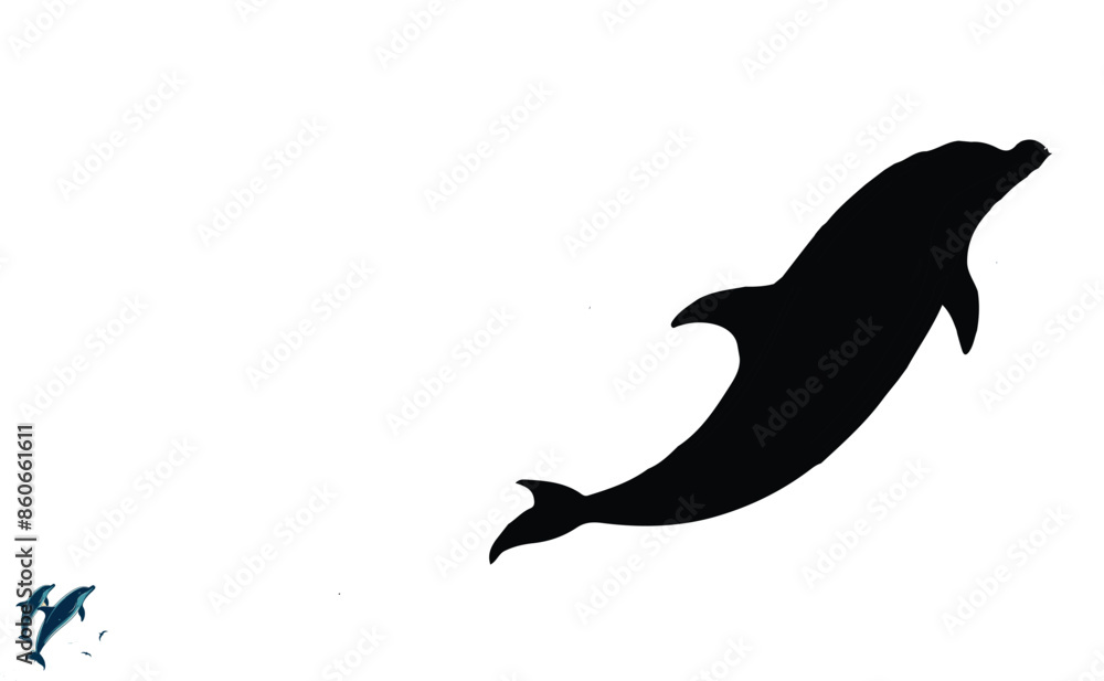 Delphine Silhouette Vector Illustrator Design Delphine Silhouette Vector Illustrator Design