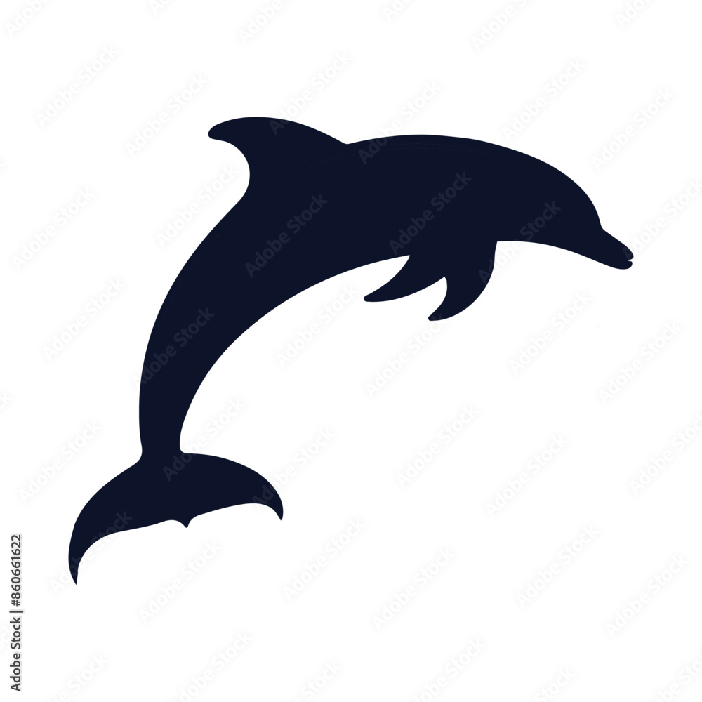 Fototapeta premium Delphine Silhouette Vector Illustrator Design