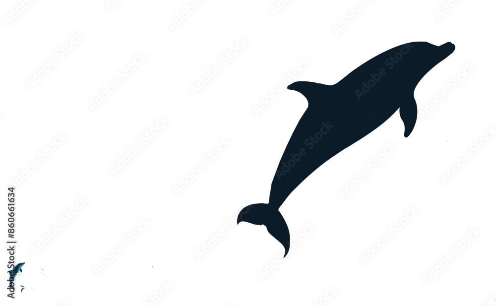 Fototapeta premium Delphine Silhouette Vector Illustrator Design