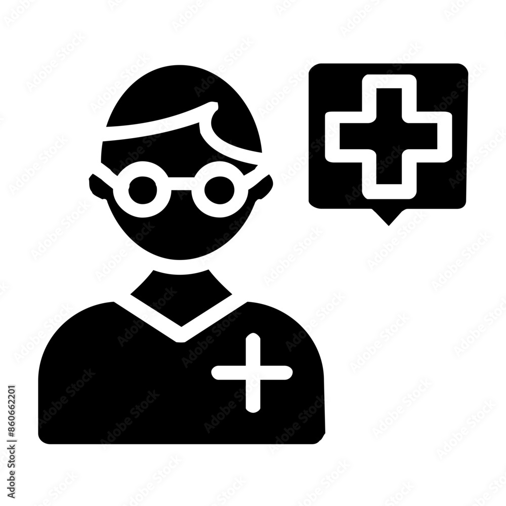 Vector Design Pharmacist Consultation Icon Style Vector Design Pharmacist Consultation Icon Style