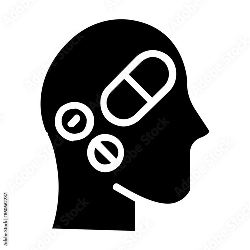 Vector Design Mental Health Medication Icon Style