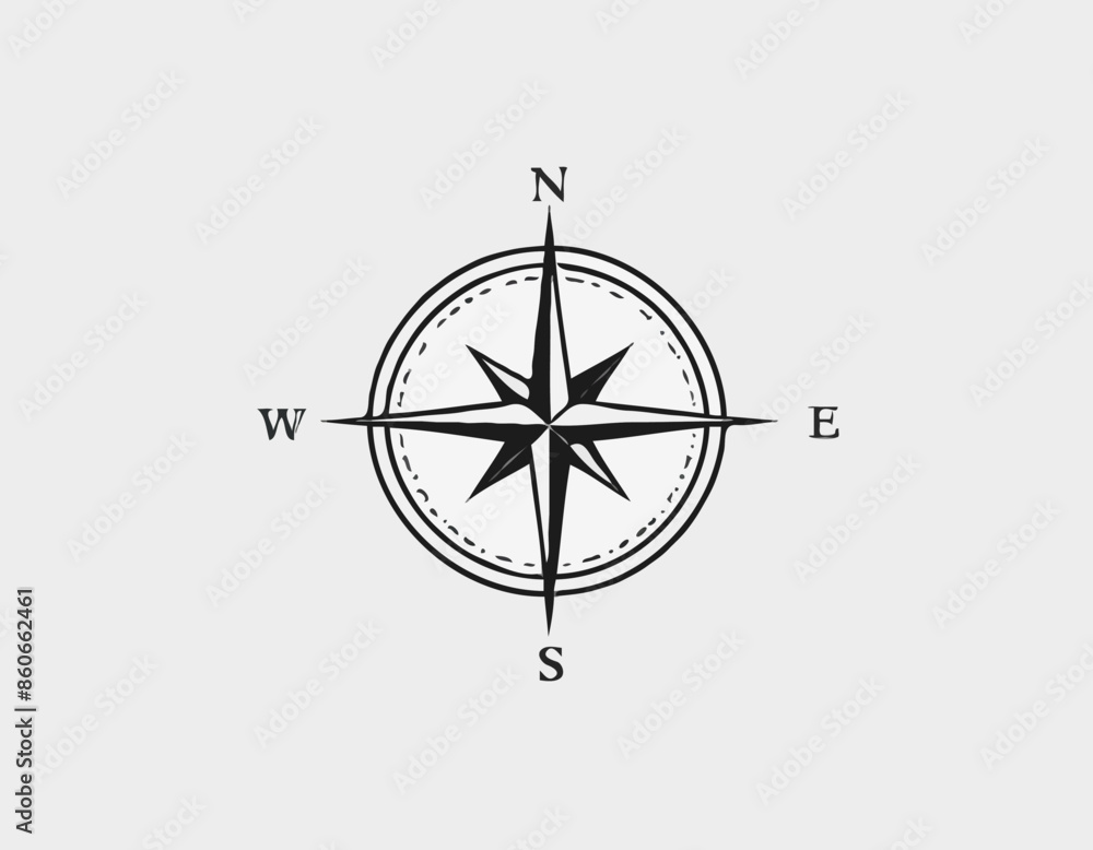 Drawing compass icon vector design template in white background Drawing compass icon vector design template in white background