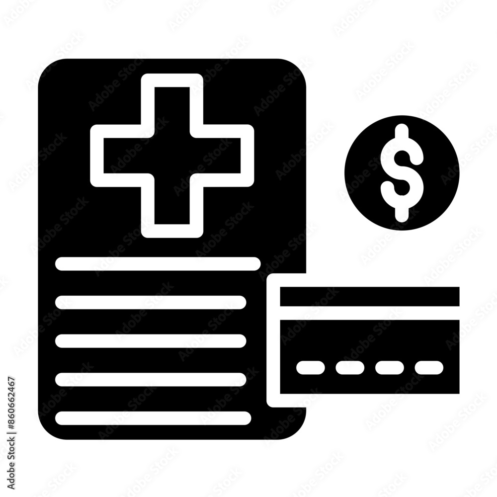 Vector Design Medical Payment Icon Style Vector Design Medical Payment Icon Style