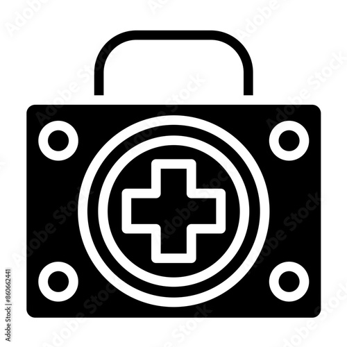 Vector Design Emergency Kit Bag Icon Style