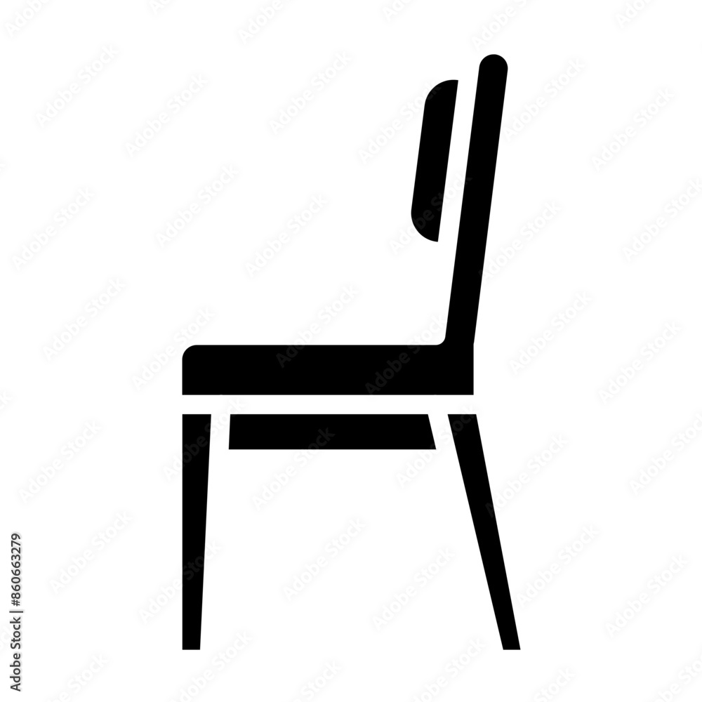 Vector Design Side Chair Icon Style Vector Design Side Chair Icon Style