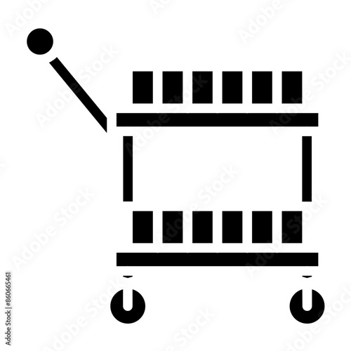 Vector Design Bar Cart Icon Style