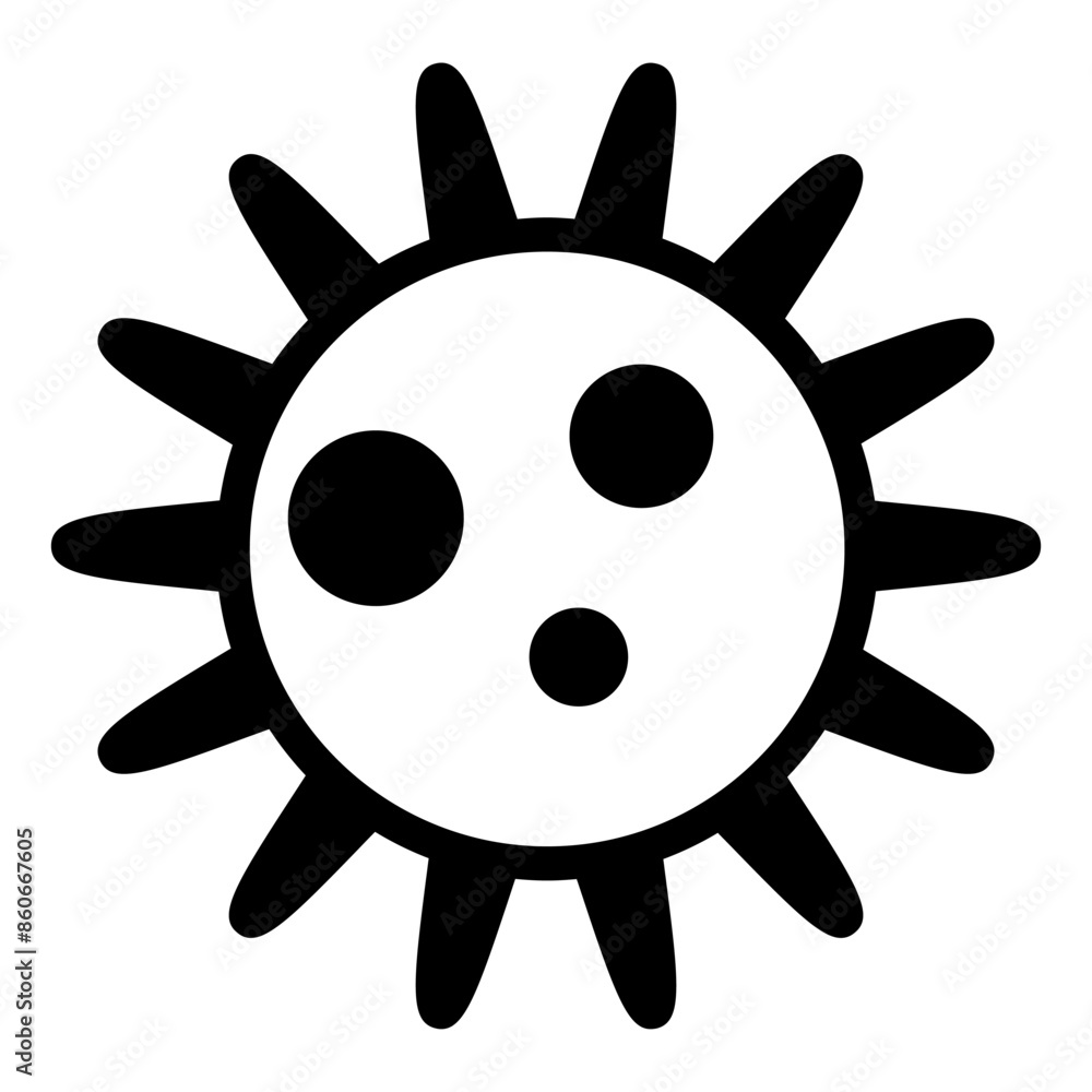 virus glyph icon vector illustration isolated on white background virus glyph icon vector illustration isolated on white background