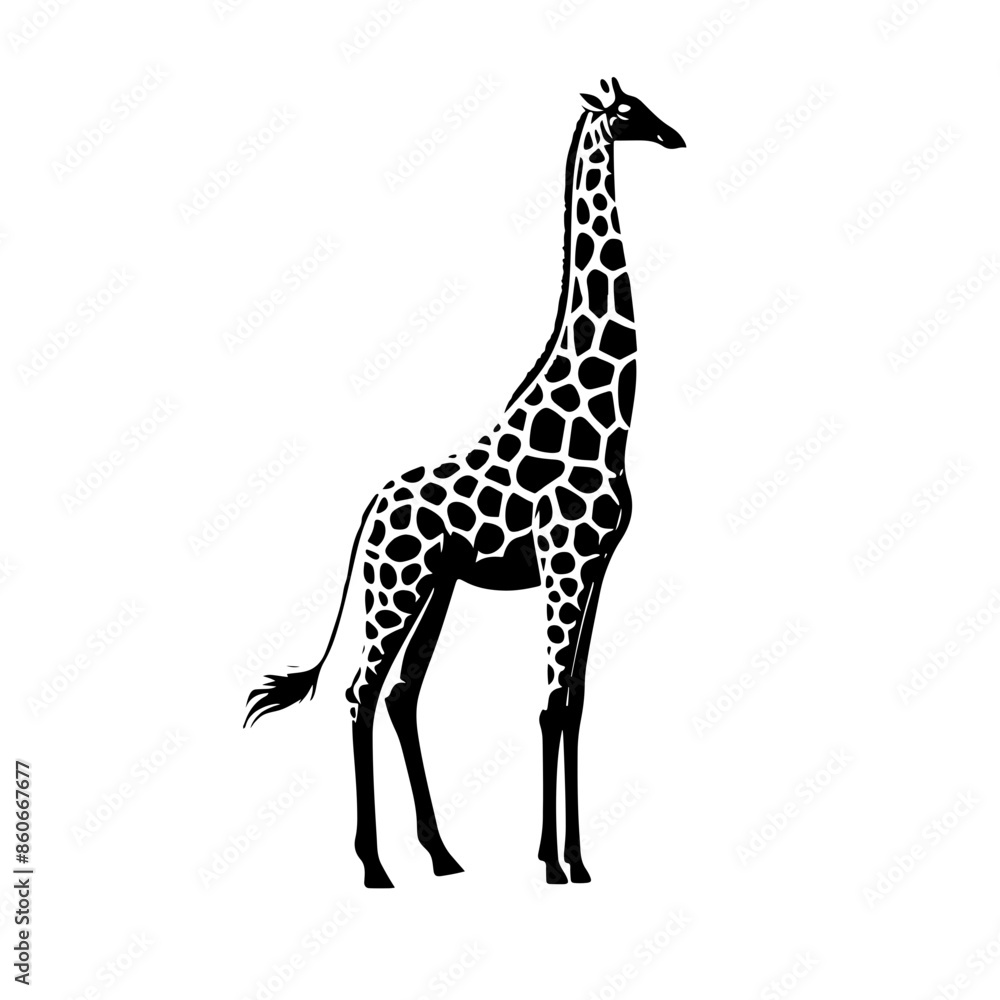 Fototapeta premium giraffe silhouette vector