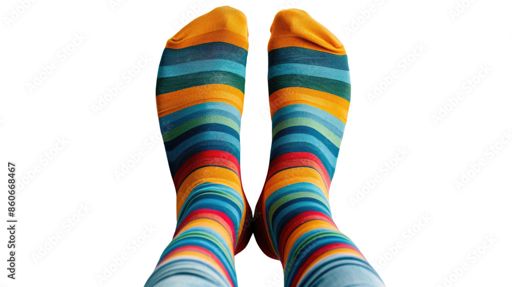 Colorful socks on a transparent background Colorful socks on a transparent background