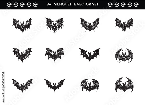 Bat Silhouette Vector Illustration