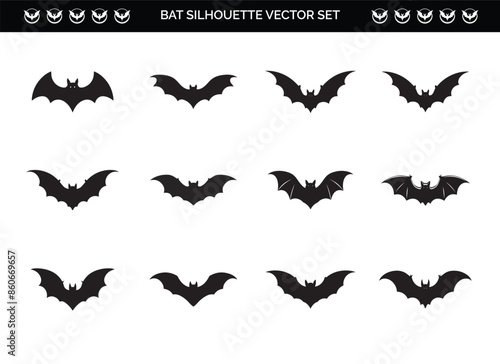 Bat Silhouette Vector Illustration
