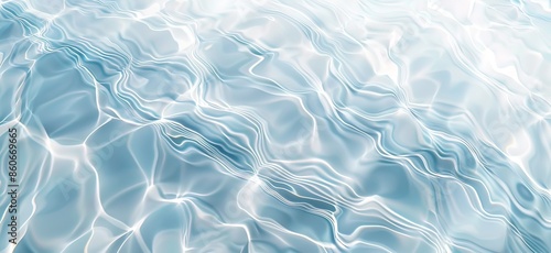 Calm Water Ripples in Light Blue and White. Gentle Waves Creating an Abstract, Soothing Pattern, Perfect for a Serene and Tranquil Visual Aesthetic. Ideal for Backgrounds and Nature-Themed Designs.