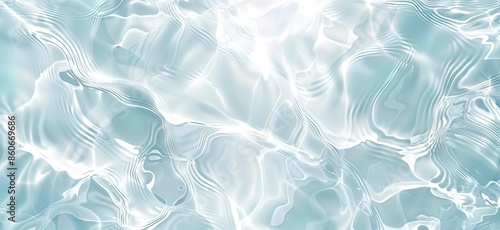 Calm Water Ripples in Light Blue and White. Gentle Waves Creating an Abstract, Soothing Pattern, Perfect for a Serene and Tranquil Visual Aesthetic. Ideal for Backgrounds and Nature-Themed Designs.