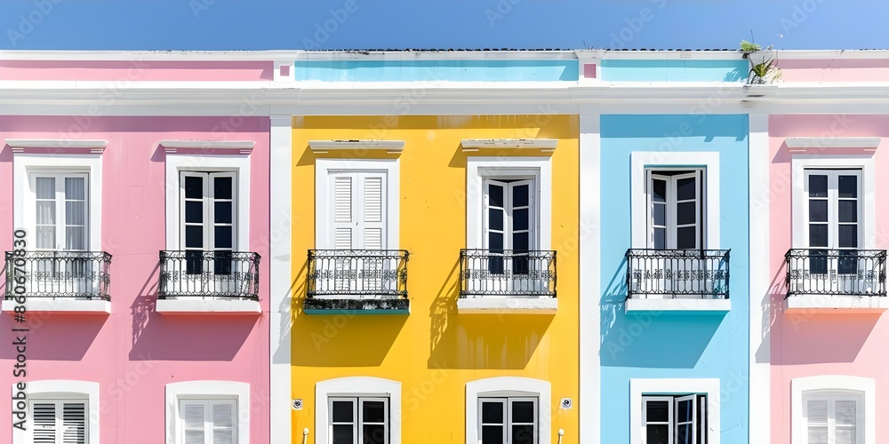 Obraz na plátně Salvador Bahias digital portrayal colorful architecture AfroBrazilian heritage scenic beauty