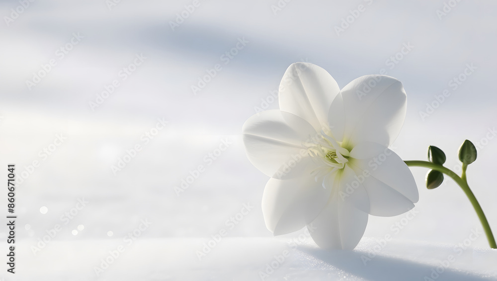 Snowdrop flower in snow. Snowdrop flower in snow.