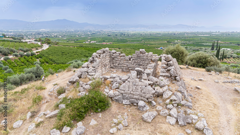 Ancient Greek pyramid building at Peloponnesus, Elliniko village, Greece Ancient Greek pyramid building at Peloponnesus, Elliniko village, Greece