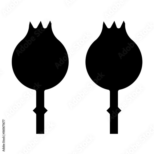 Vector Design Poppy Seed Icon Style