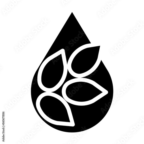 Vector Design Flaxseed Oil Icon Style