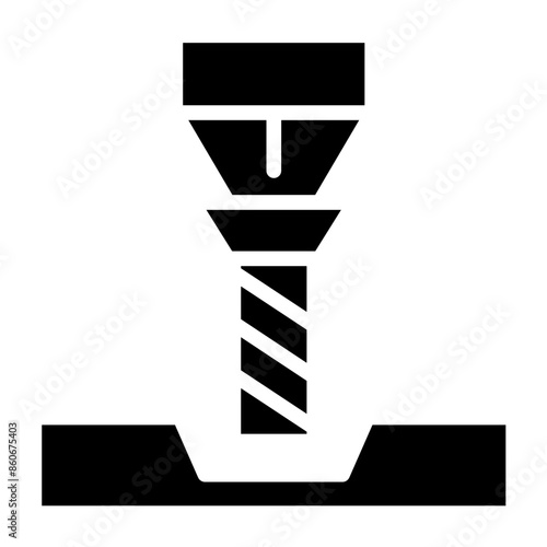 Vector Design CNC Machine Icon Style