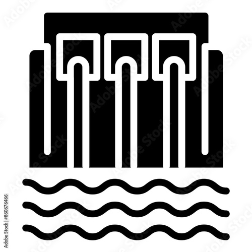 Vector Design Hydroelectric Power Icon Style
