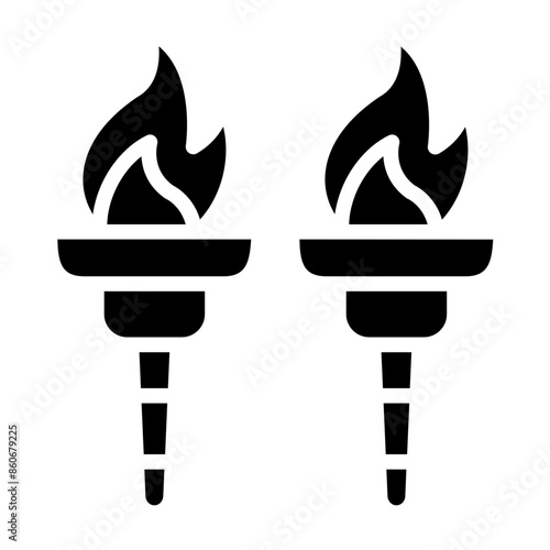 Vector Design Trailblazer Torch Icon Style