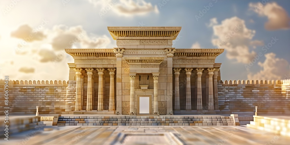 Fototapeta premium Solomons Temple symbolized a divine meeting place with cosmic significance. Concept History, Religion, Architecture