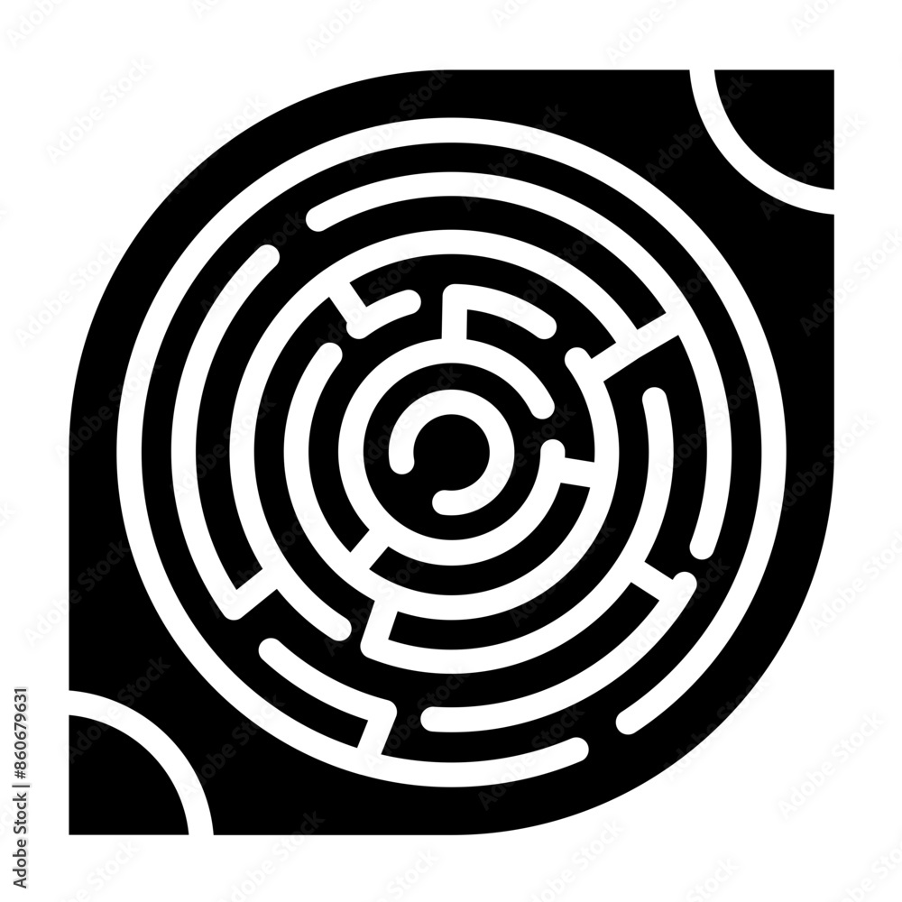 Vector Design Insightful Maze Icon Style Vector Design Insightful Maze Icon Style