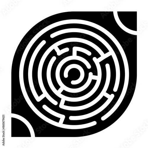 Vector Design Insightful Maze Icon Style