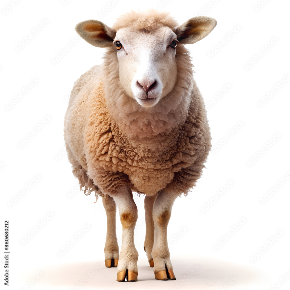 Sheep on a white background.
Sheep on a white background.