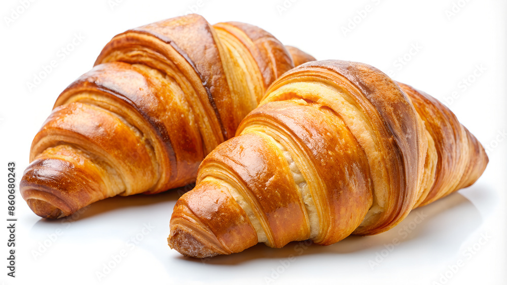 Croissant on a white background.
Croissant on a white background.