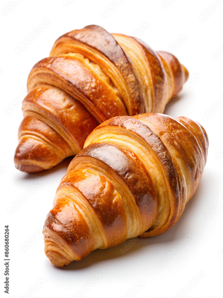 Croissant on a white background.
Croissant on a white background.
