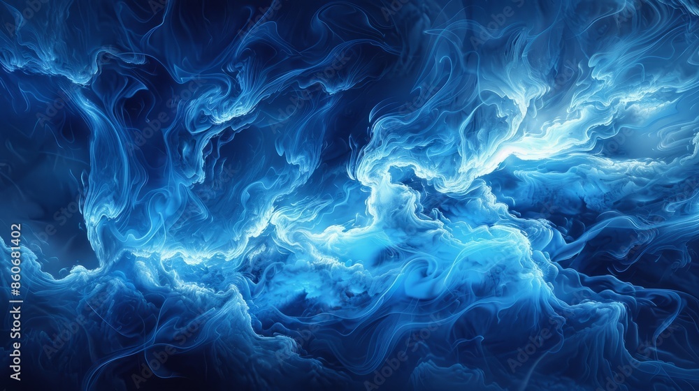 Obraz premium Abstract blue swirls