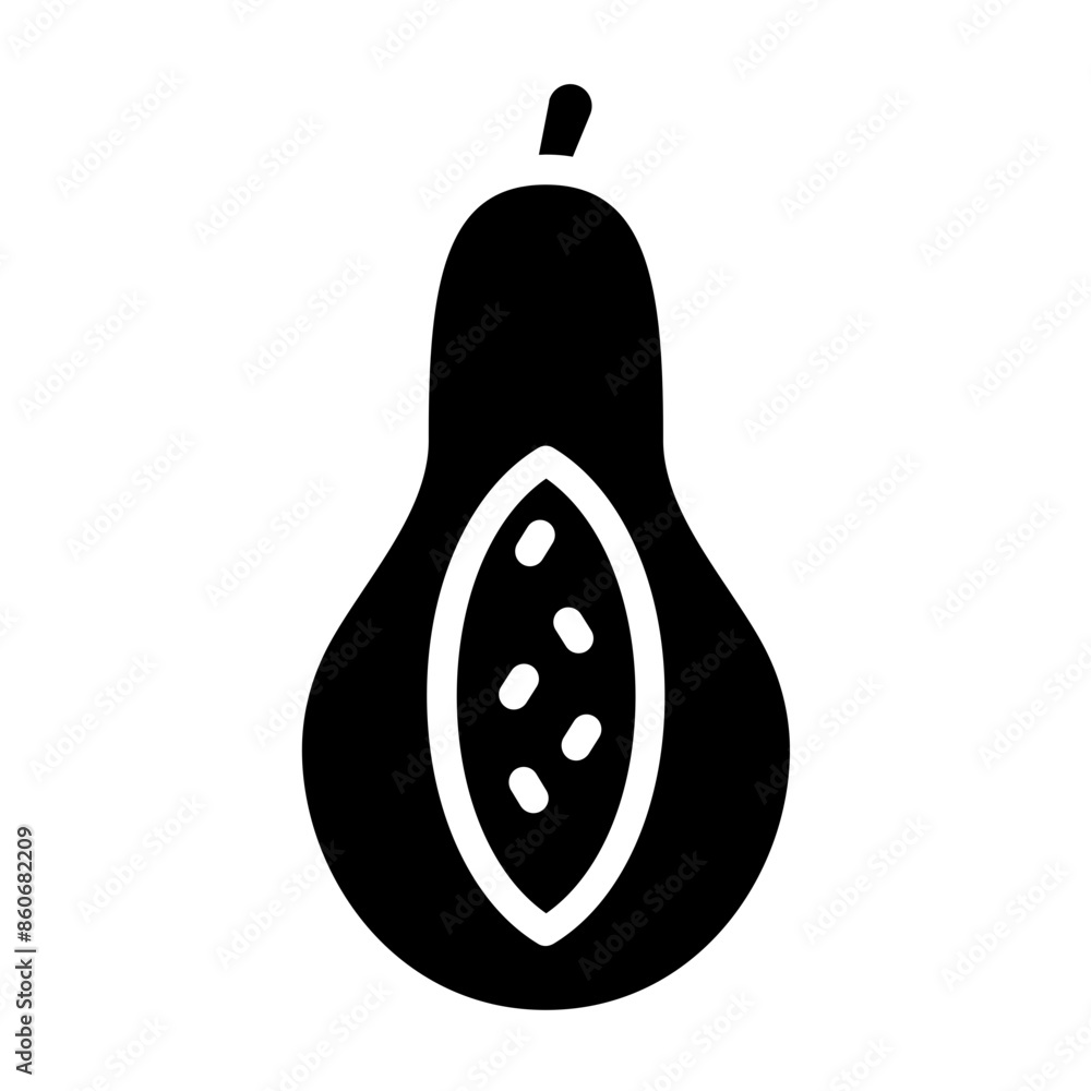 Vector Design Papaya Icon Style Vector Design Papaya Icon Style
