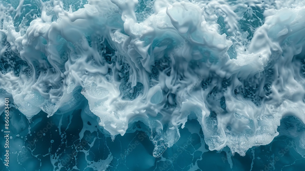 Fototapeta premium Close-up view of ocean foam texture