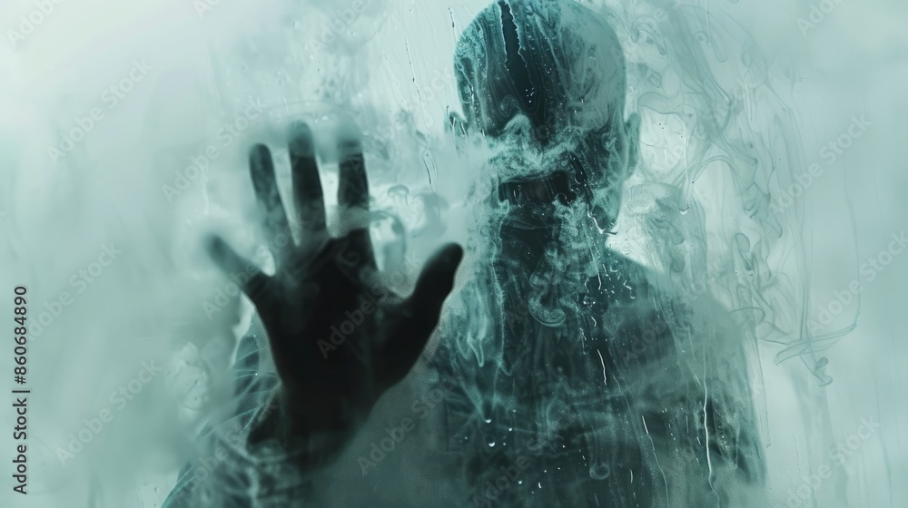 Ghostly figure through glass Ghostly figure through glass