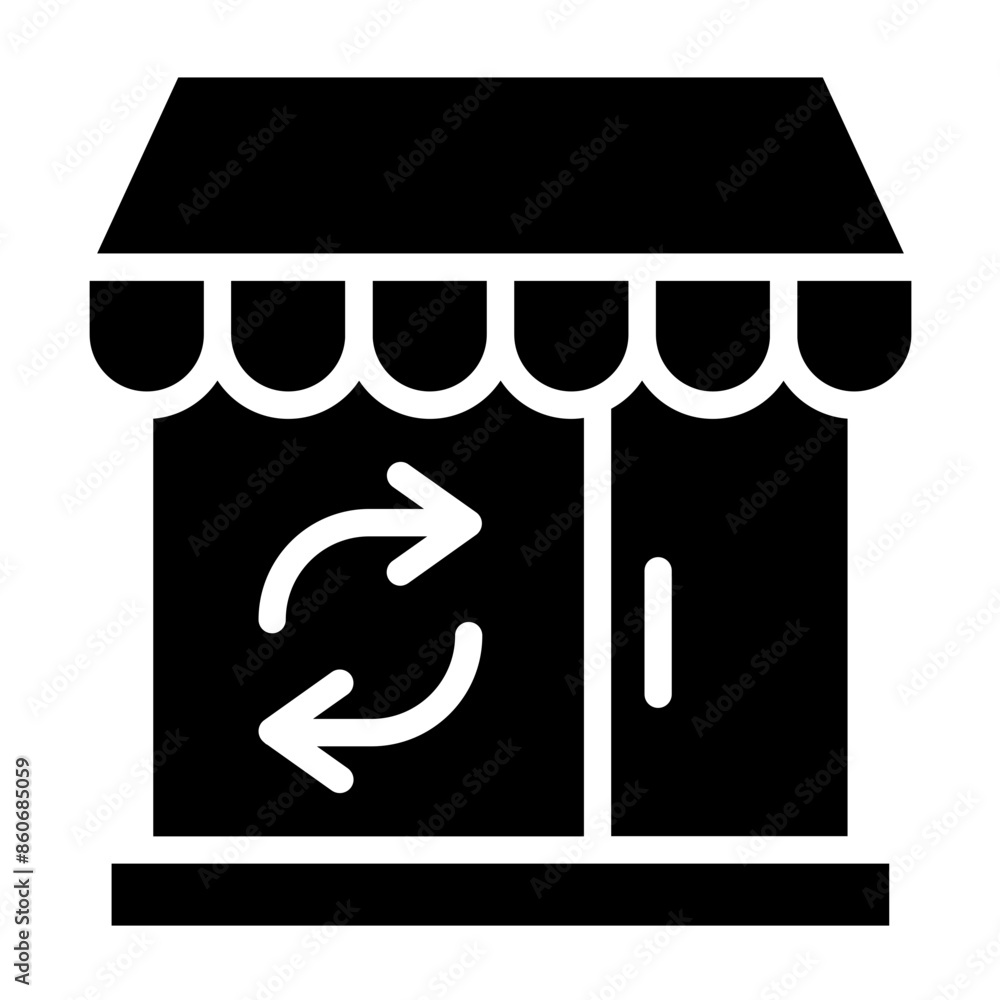 Vector Design Secondhand Shop Icon Style Vector Design Secondhand Shop Icon Style