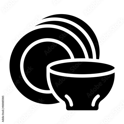 Vector Design Dinnerware Icon Style