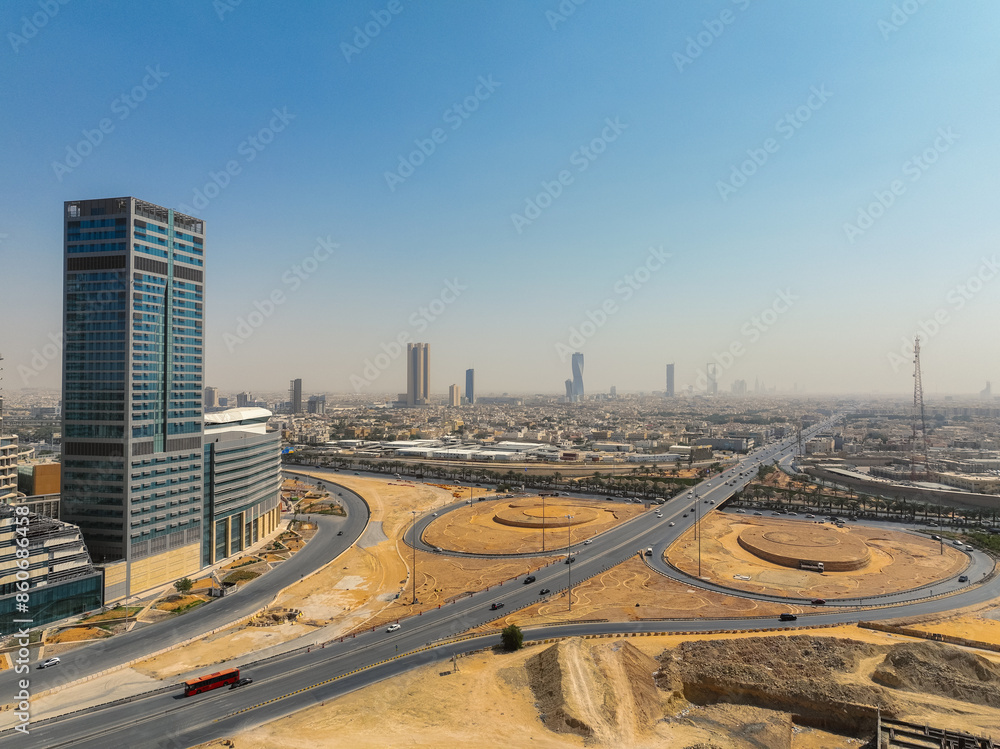 Fototapeta premium KAFD King Abdullah Financial District in Riyadh city