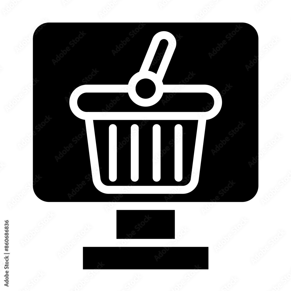 Vector Design Virtual Shopping Icon Style Vector Design Virtual Shopping Icon Style