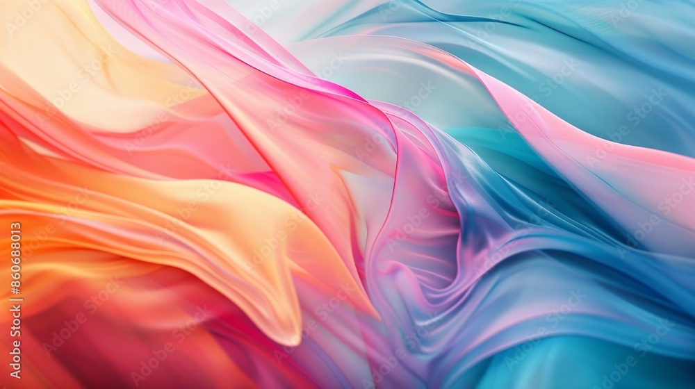 Abstract colorful fabric swirling in the light Abstract colorful fabric swirling in the light