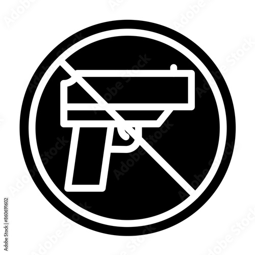 Vector Design No Firearms Icon Style