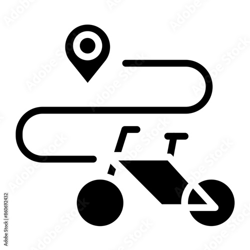 Vector Design Cycling Path Icon Style