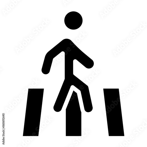 Vector Design Pedestrian Zone Icon Style