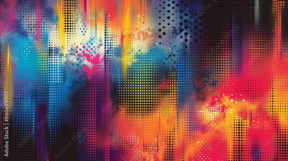 Colorful geometric abstract halftone design Colorful geometric abstract halftone design