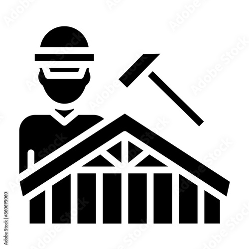 Vector Design Roofer Icon Style
