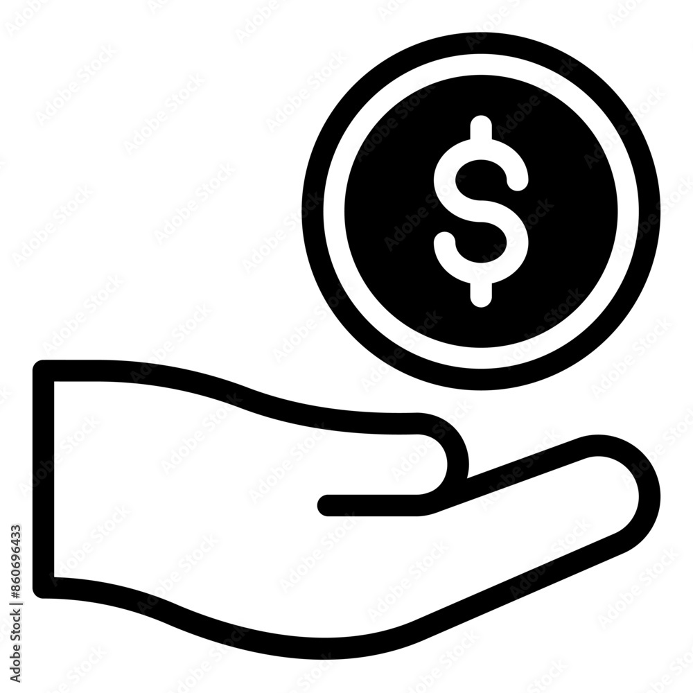 money glyph icon vector illustration isolated on white background money glyph icon vector illustration isolated on white background