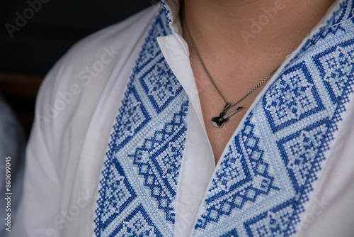 guitar pendant neck shirt embroidered patterned lifestyle
