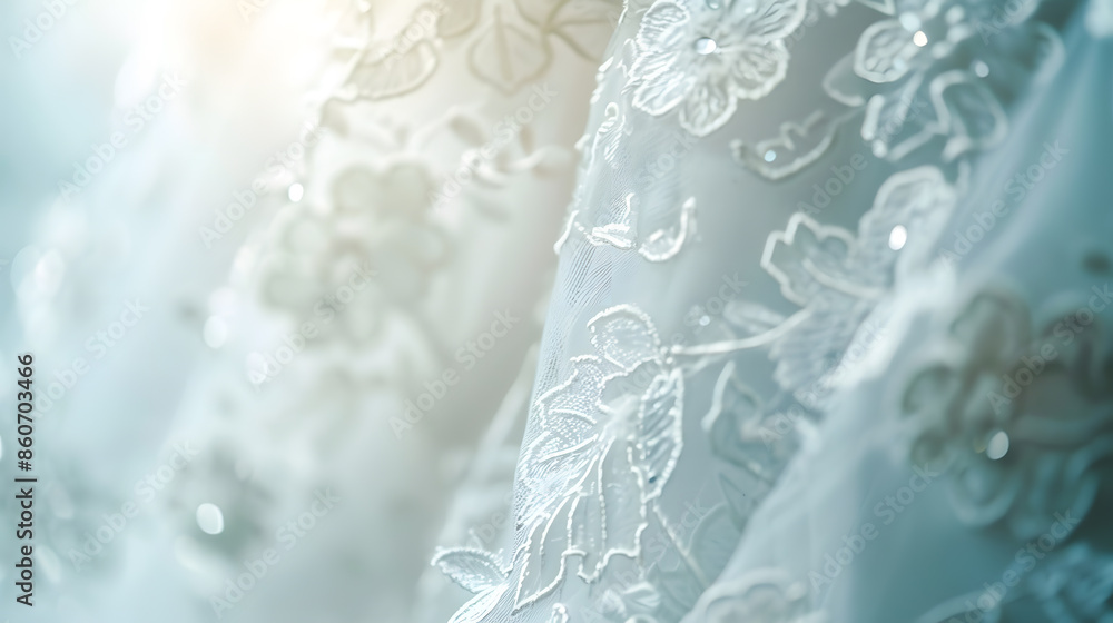 soft focus detail of wedding dress lace embroidery peal sequin : Generative AI soft focus detail of wedding dress lace embroidery peal sequin : Generative AI
